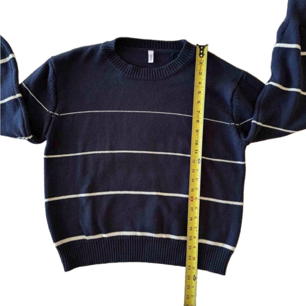 Wishlist Classic Navy Striped Soft Knit Sweater Oversized Pullover | Size-Medium - Picture 7 of 7